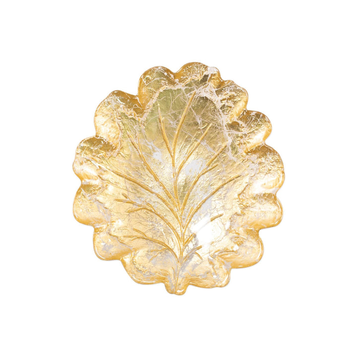 Moon Glass Leaf Salad Plate by VIETRI