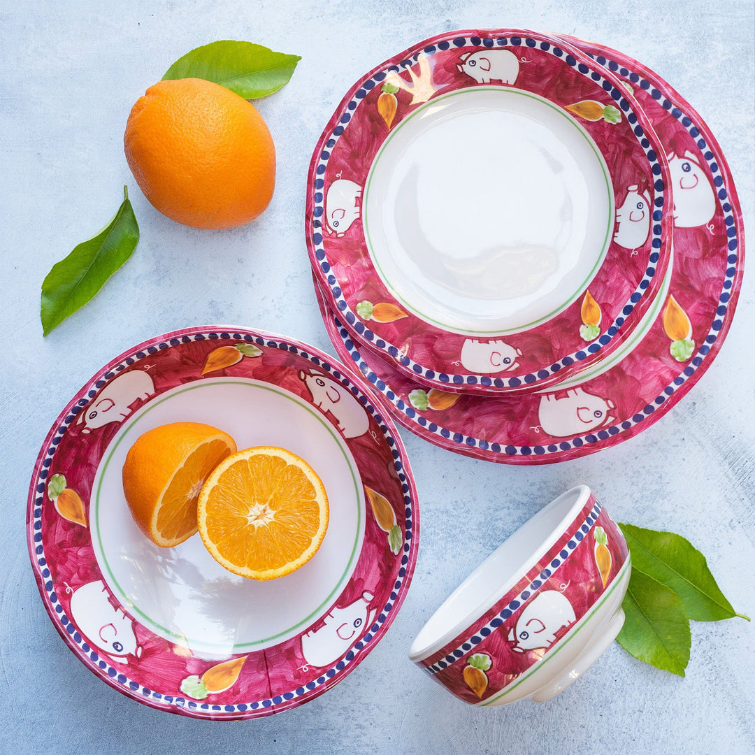 Melamine Campagna Porco Salad Plate