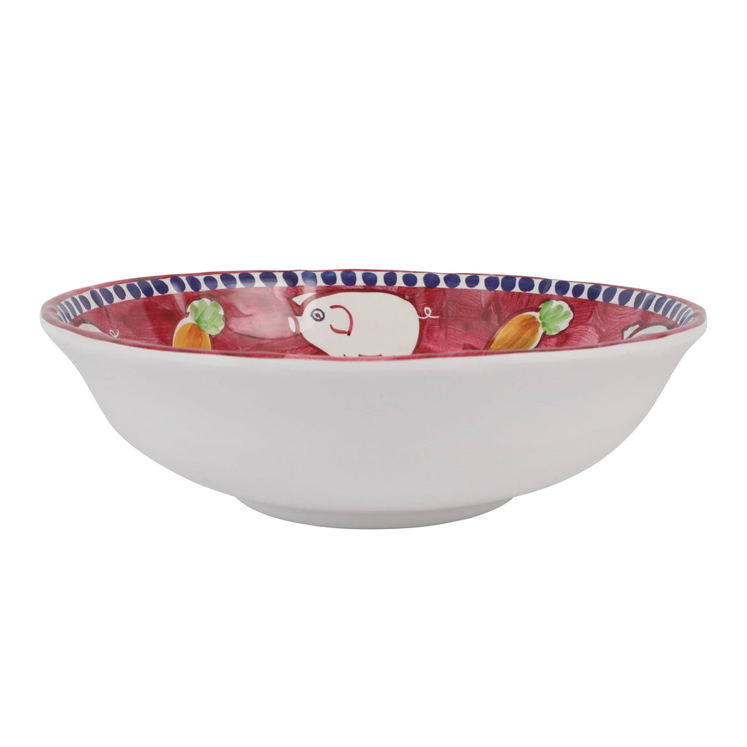 Melamine Campagna Porco Large Serving Bowl VIETRI