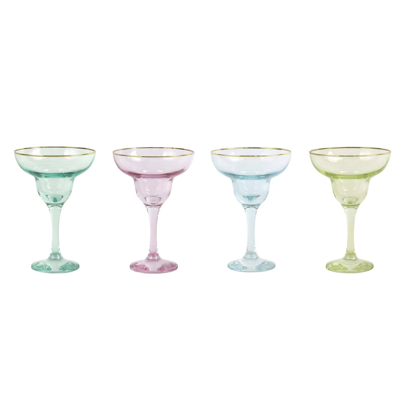 Rainbow Assorted Martini Glasses, Set of 4 by Vietri
