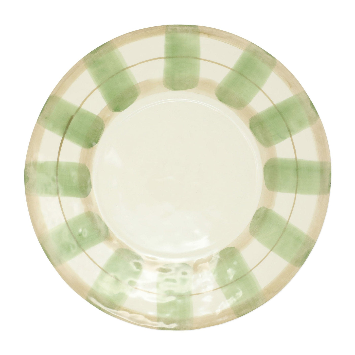 Olive Striped Service Plate/Charger by VIETRI