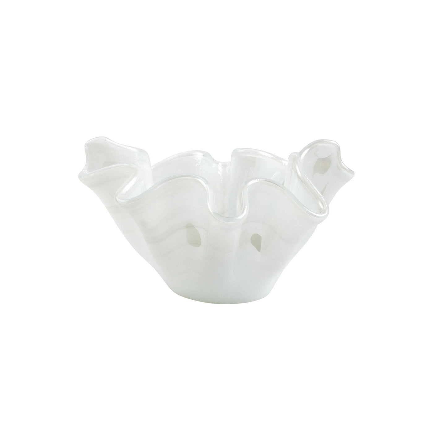 Onda Glass White Medium Bowl