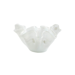 Onda Glass White Medium Bowl