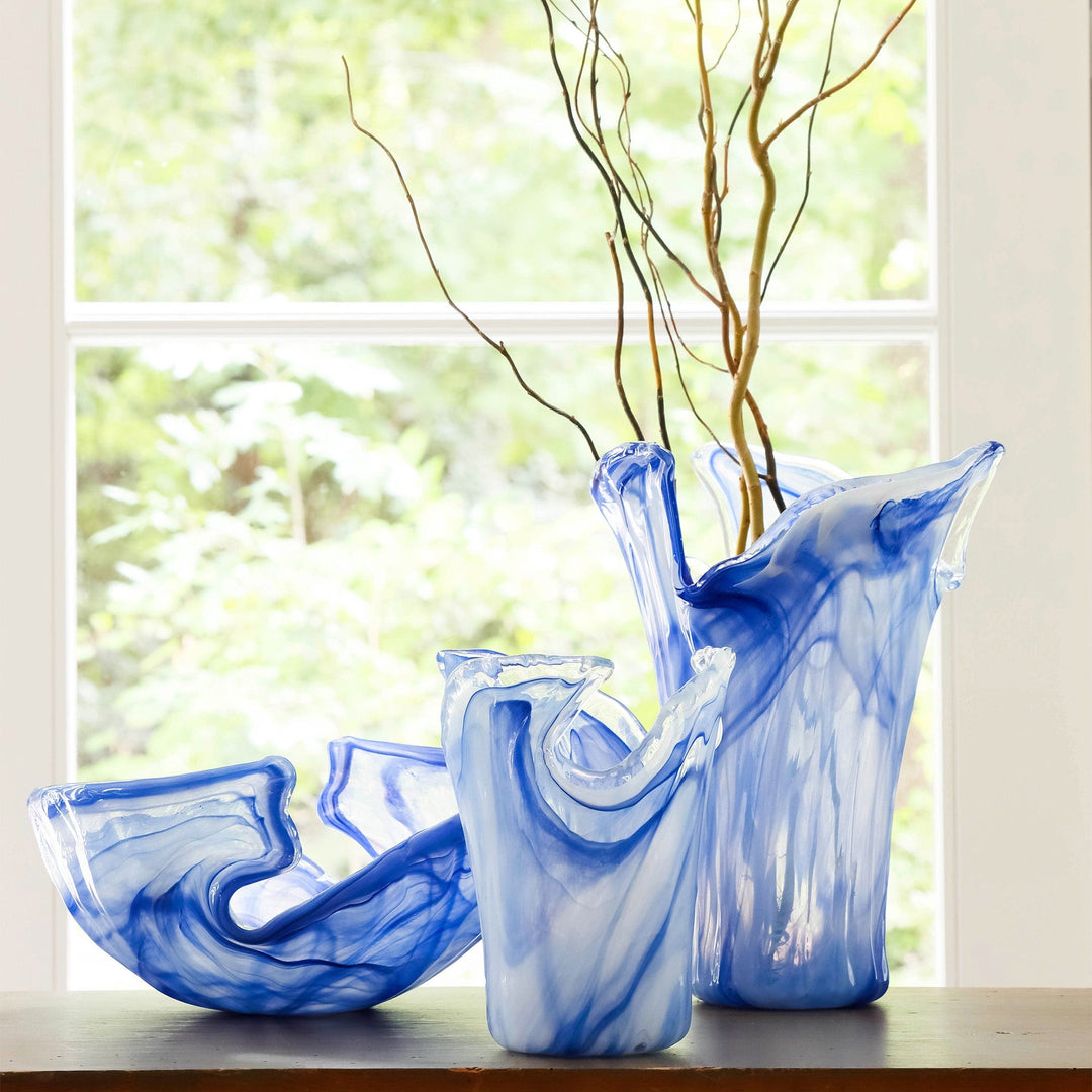 Onda Glass Cobalt Small Vase