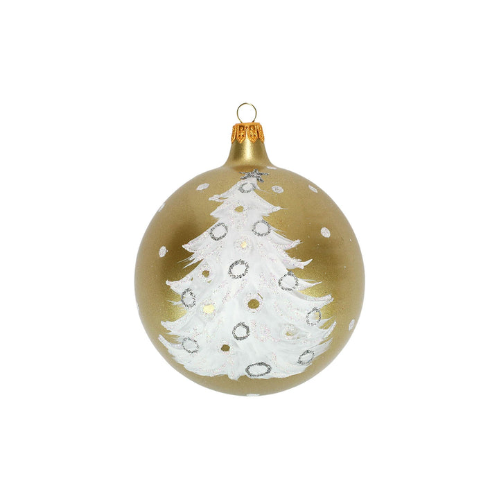 Ornaments White & Gold Trees Ornament Alternate View4