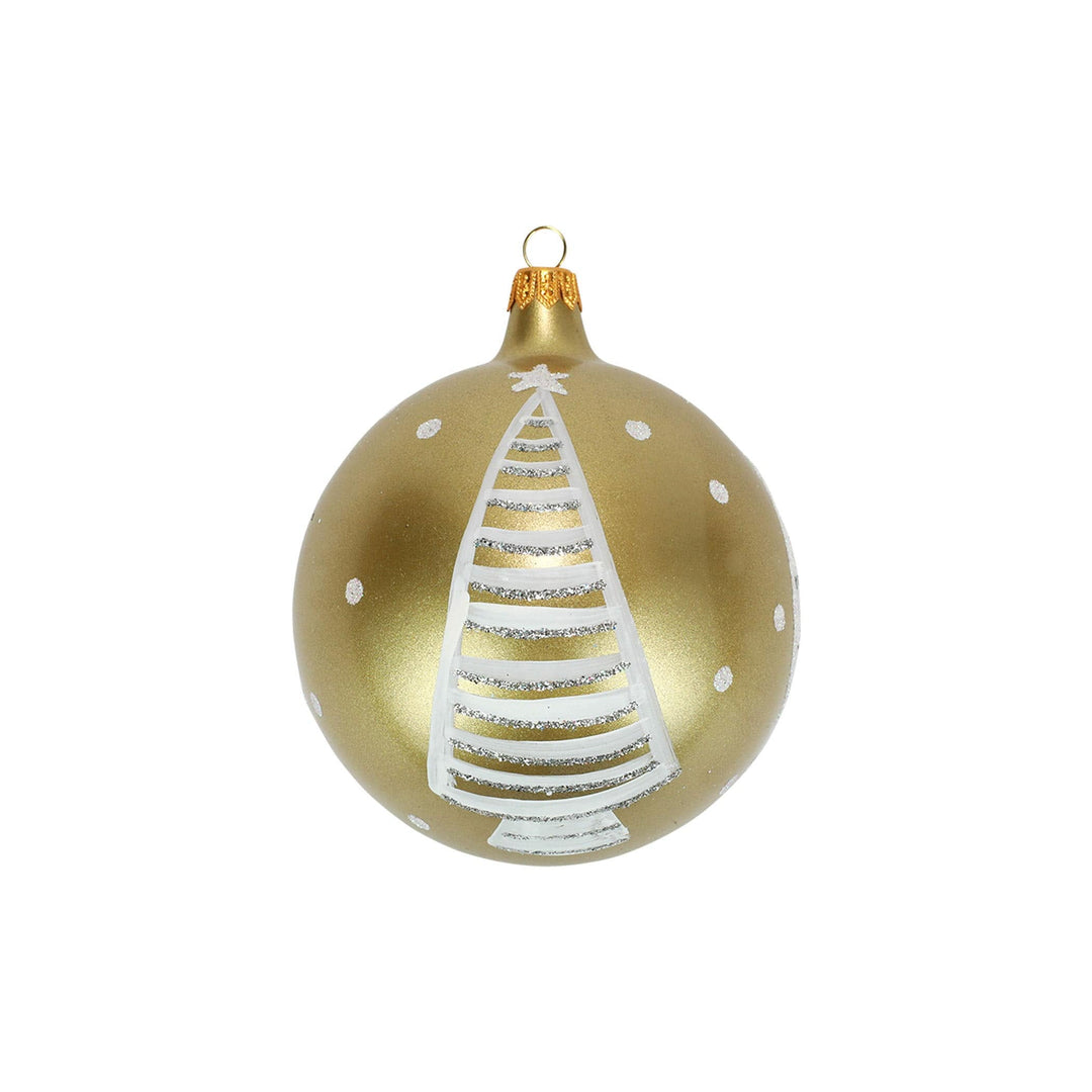 Ornaments White & Gold Trees Ornament Alternate View2