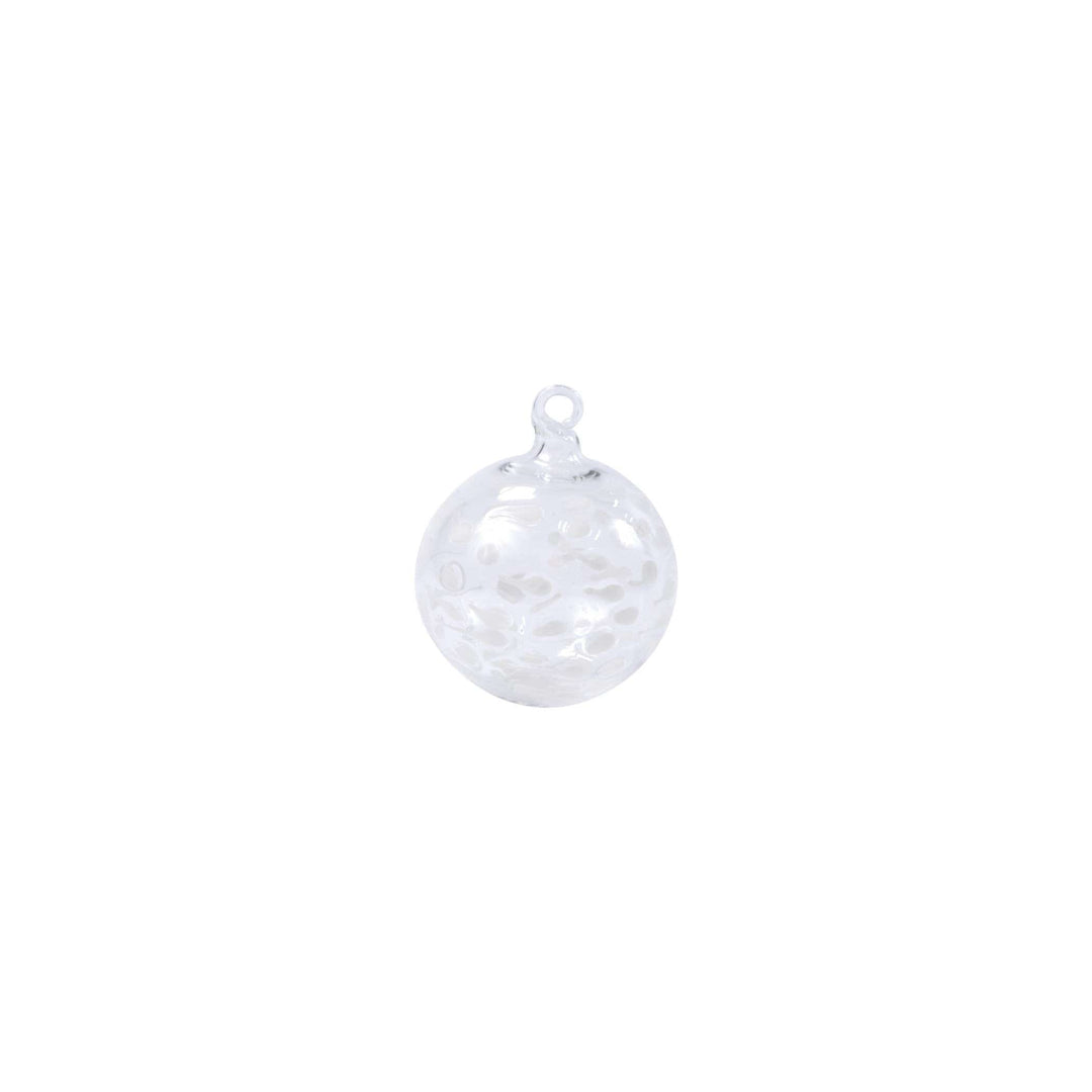 Ornaments White Speckle Ball Ornament by VIETRI