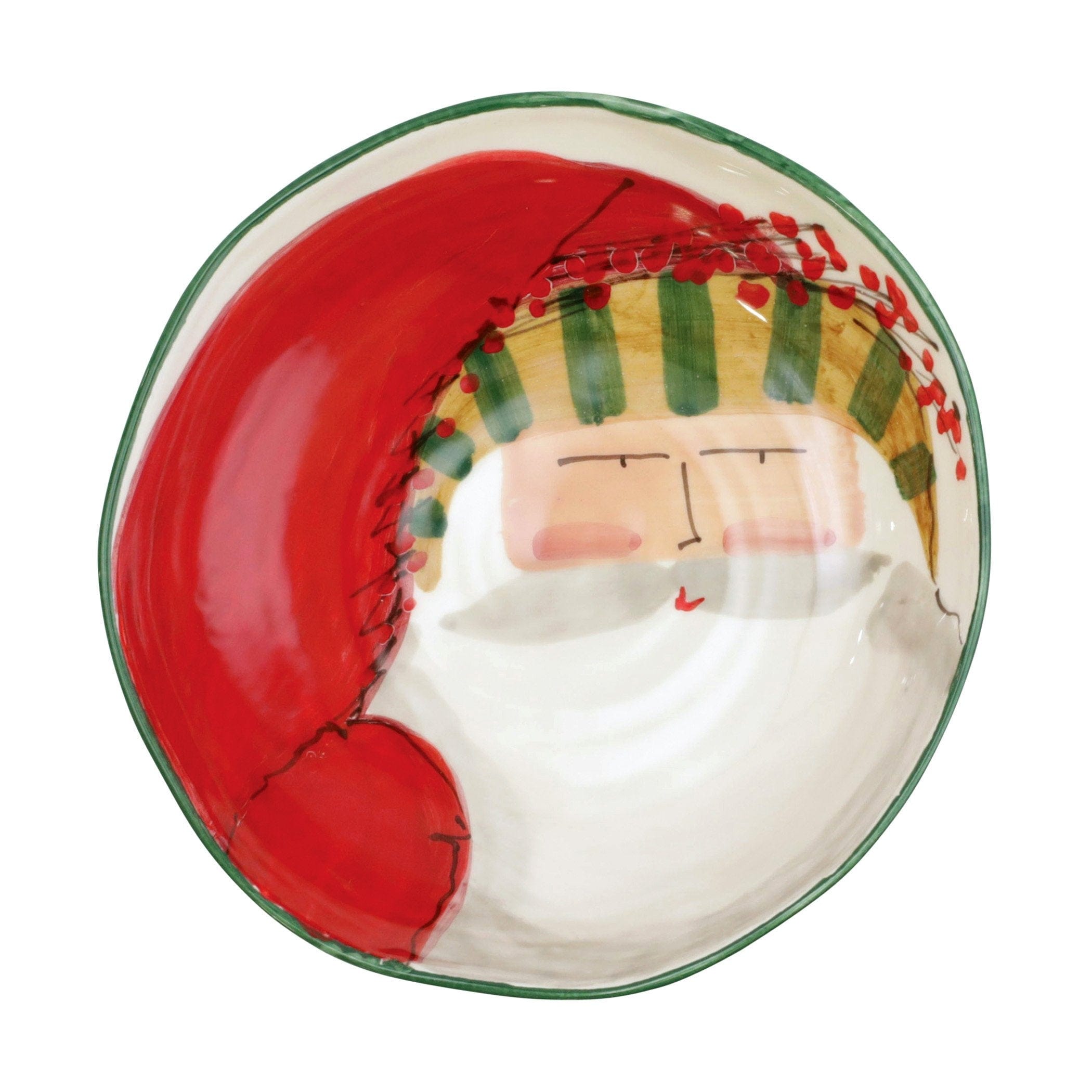 Old St. Nick Pasta Bowl - Stripe Hat