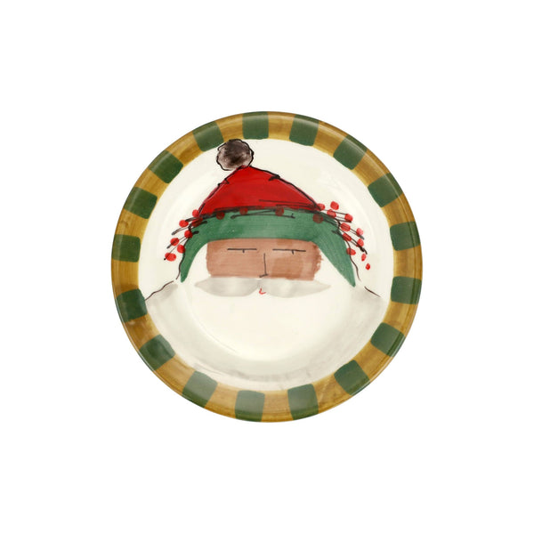 Old St. Nick Multicultural Round Salad Plate - Green Hat