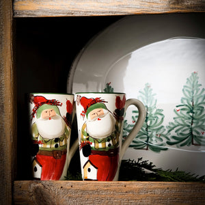 Old St. Nick Latte Mug With Birds