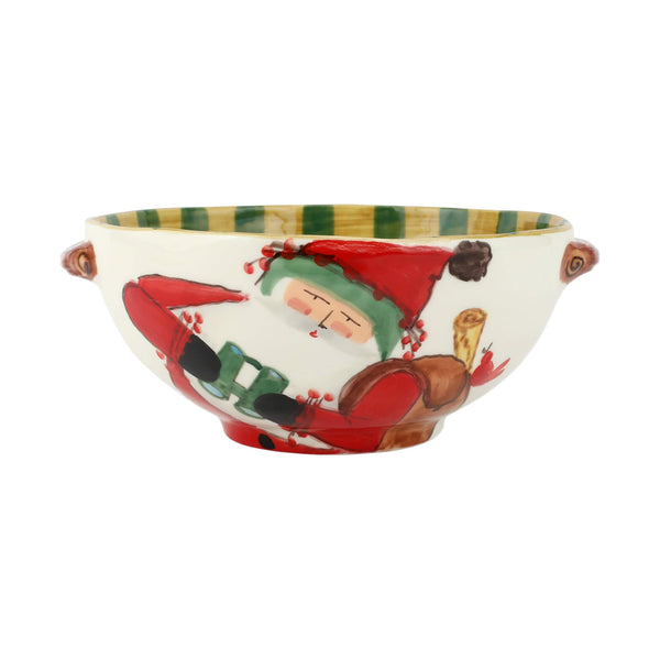 Old St. Nick Handled Bowl w/ Bird Watcher