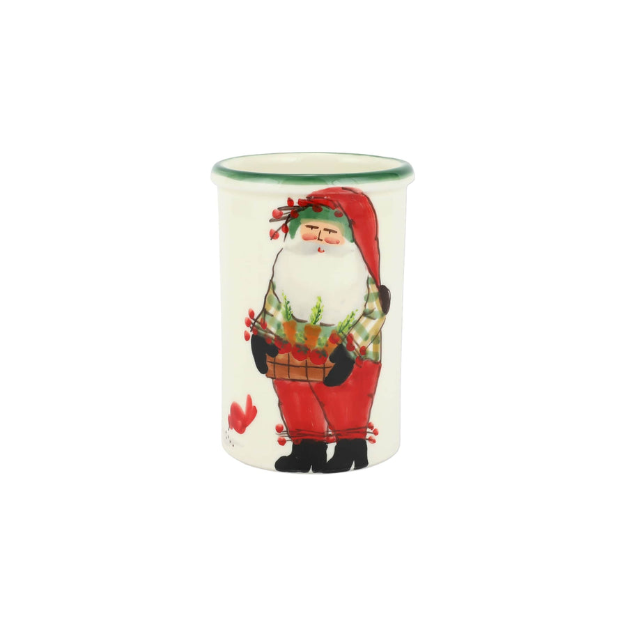 Old St. Nick Utensil Holder w/ Carrots