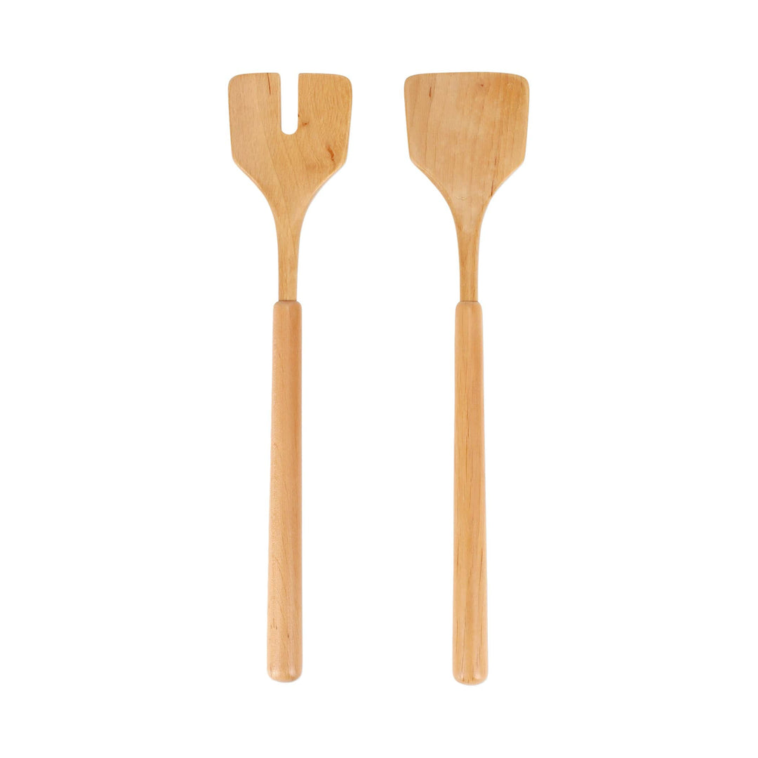 Ontano Wood Salad Serving Set - Natural