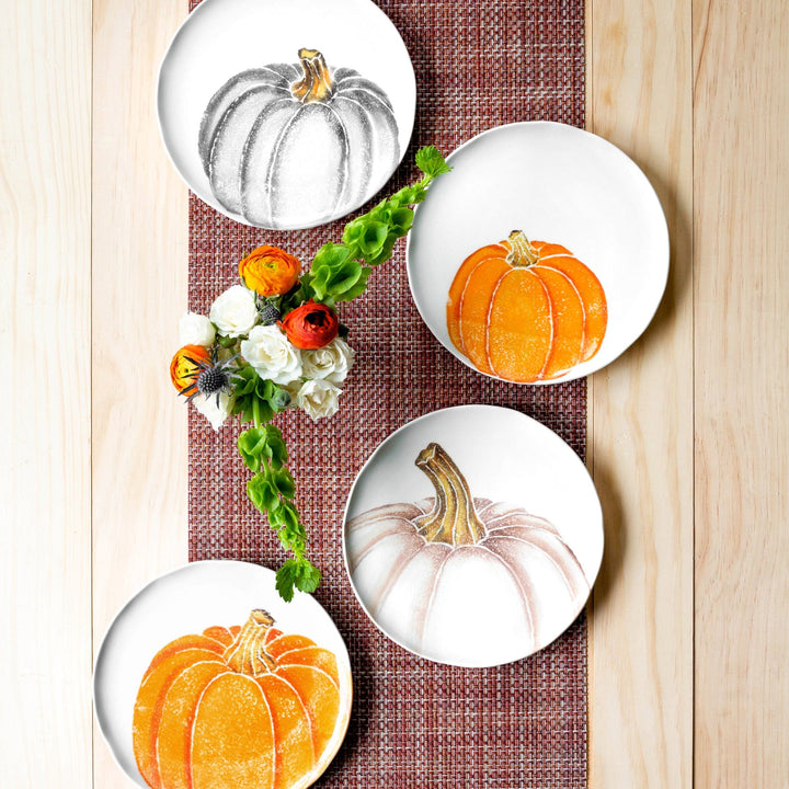 Pumpkins Salad Plate - Orange Small Pumpkin