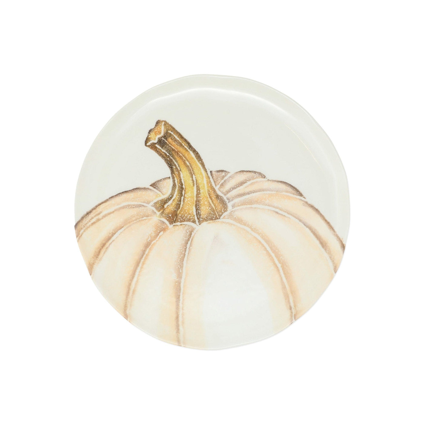 Pumpkins Salad Plate - White Medium Pumpkin by VIETRI