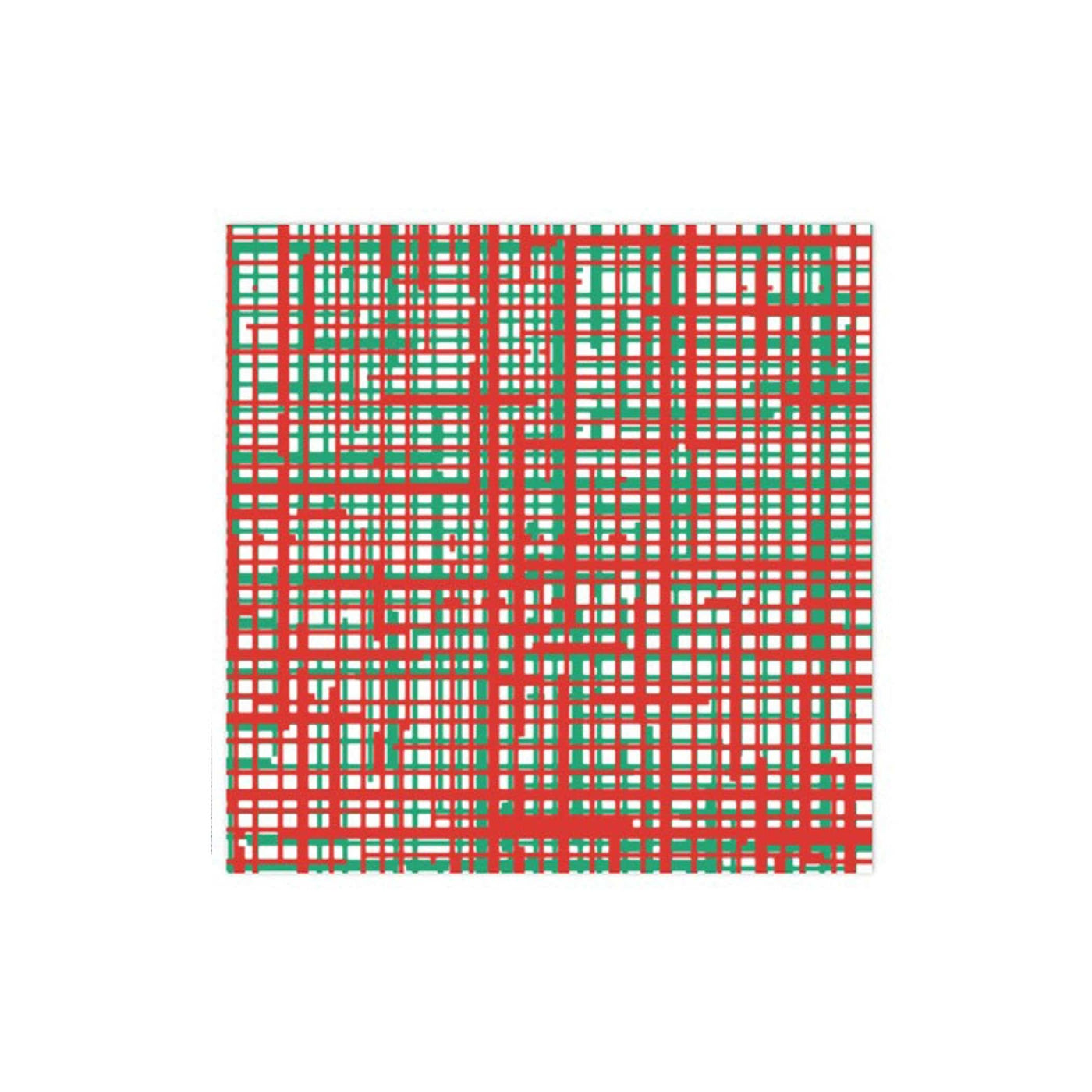 Papersoft Napkins Green & Red Plaid Dinner Napkins (Pack of 50) by VIETRI