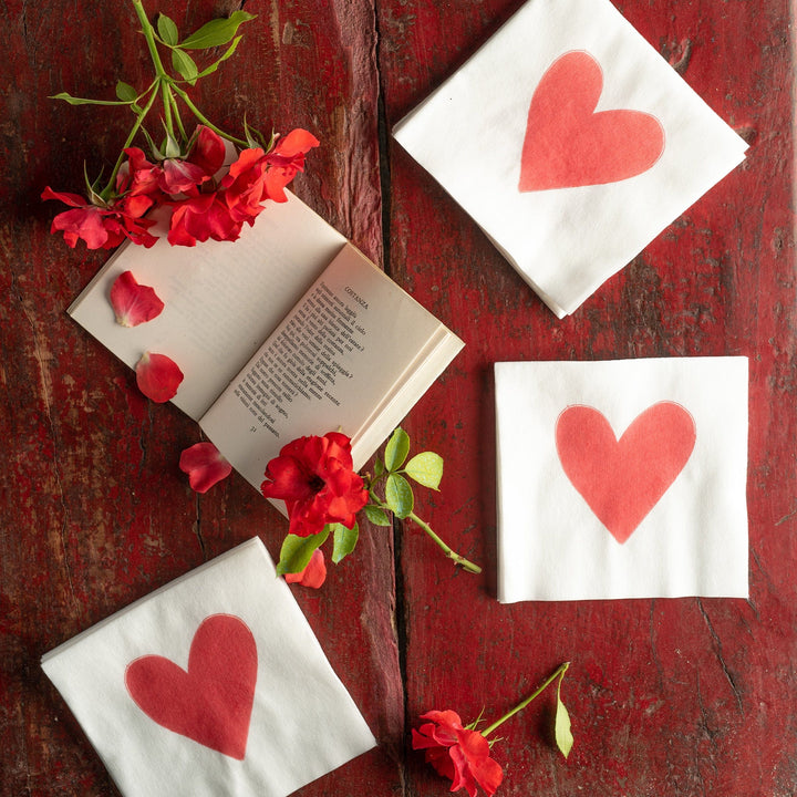 Papersoft Napkins Hearts Cocktail Napkins (Pack of 20)