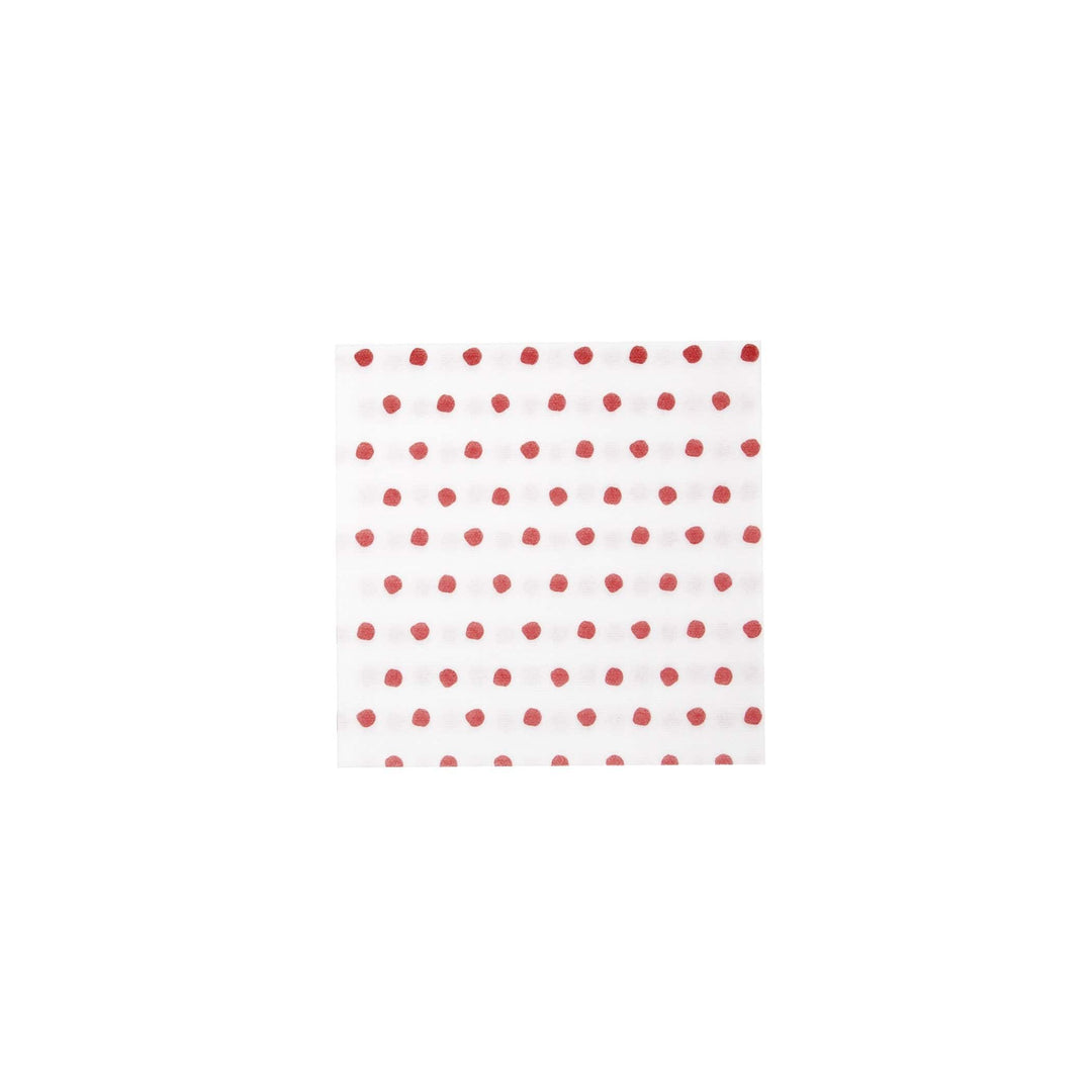 Papersoft Napkins Red Dot Cocktail Napkins (Pack of 20) by VIETRI