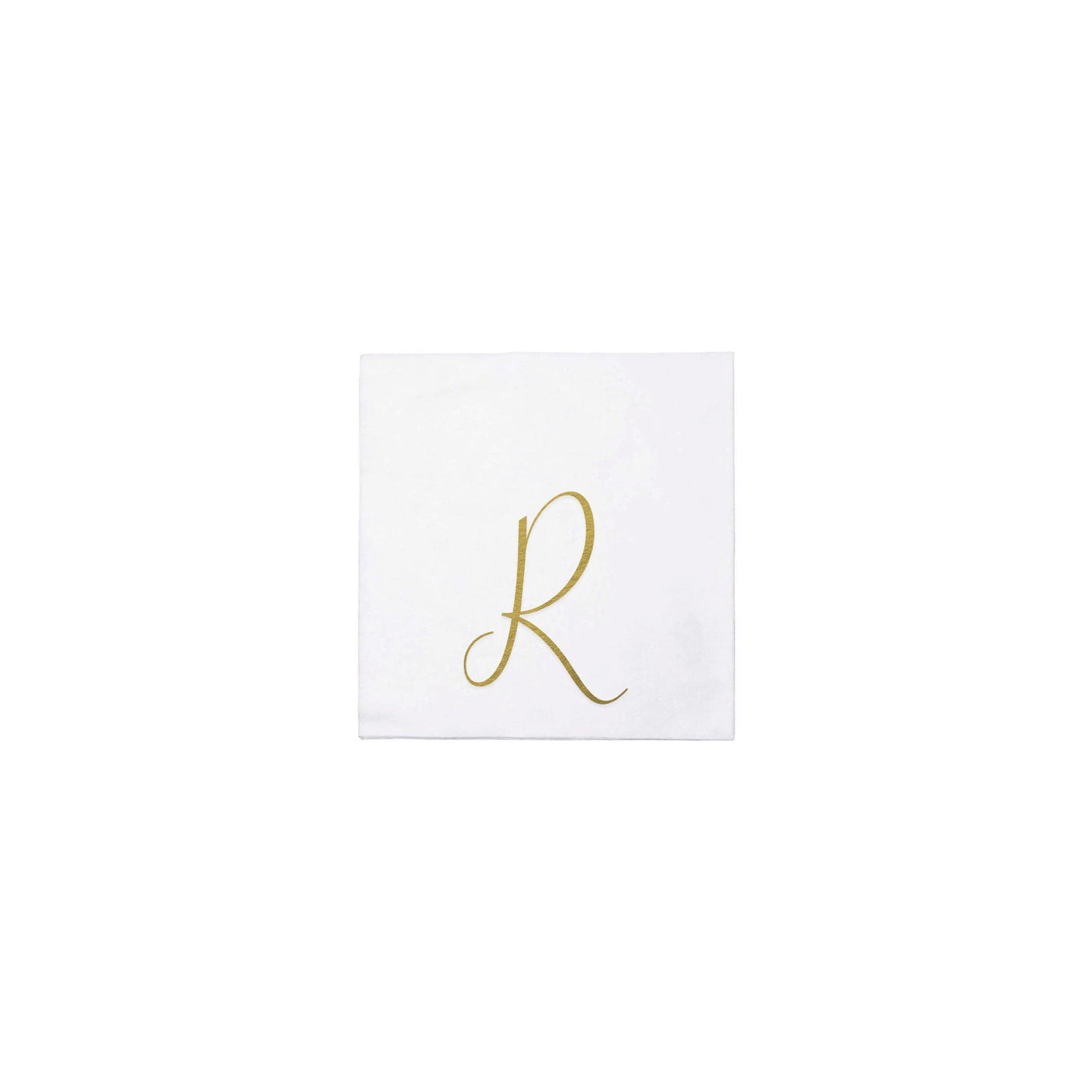 Papersoft Napkins Monogram Cockail Napkins Pack of 20 - R Silver