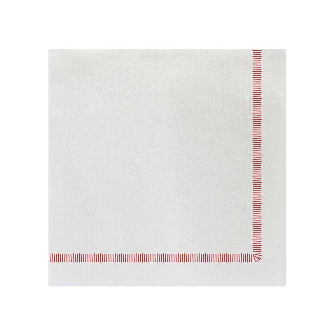 Papersoft Napkins Fringe Red Dinner Napkins (Pack of 20)