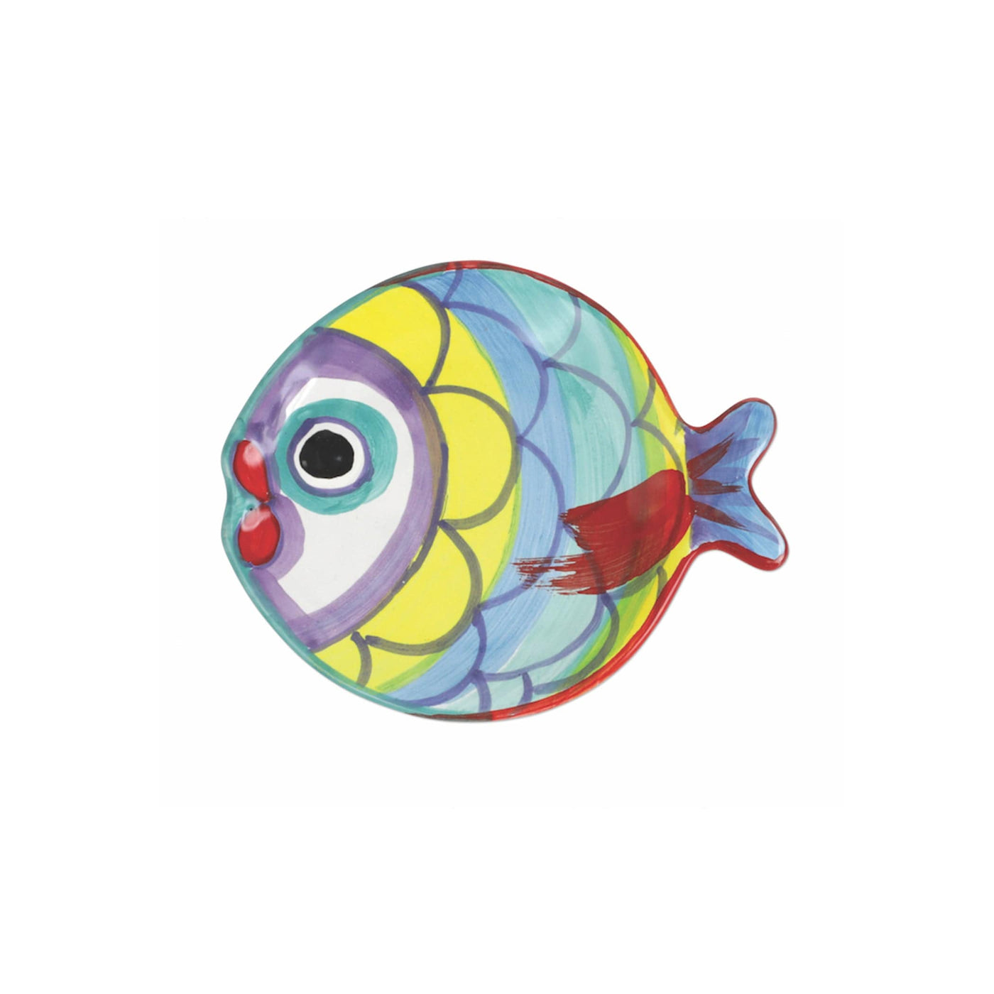 Pesci Colorati Figural Fish Canape Plate