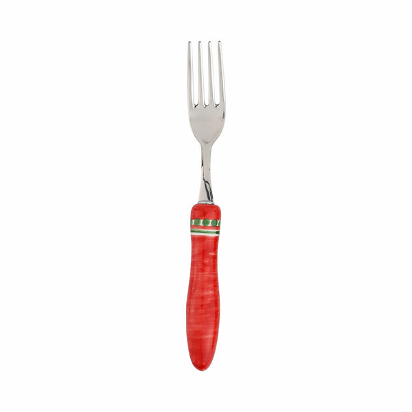 Positano Red and Green Place Fork