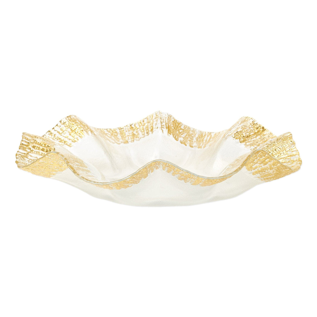 Rufolo Glass Gold Platter by VIETRI