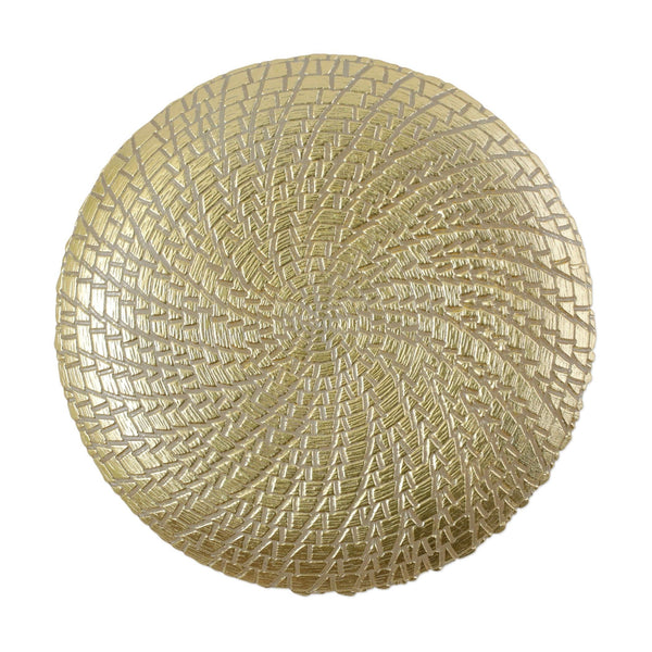 Rufolo Glass Gold Crocodile Service Plate/Charger by VIETRI