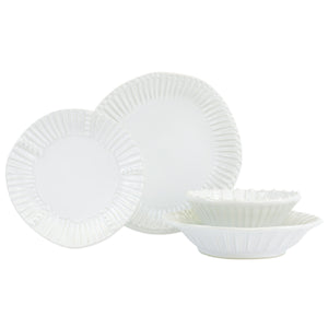 Incanto Stone White Stripe Four-Piece Place Setting by VIETRI