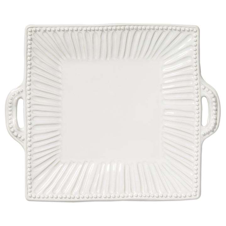 Incanto Stone Stripe Square Handled Platter by VIETRI