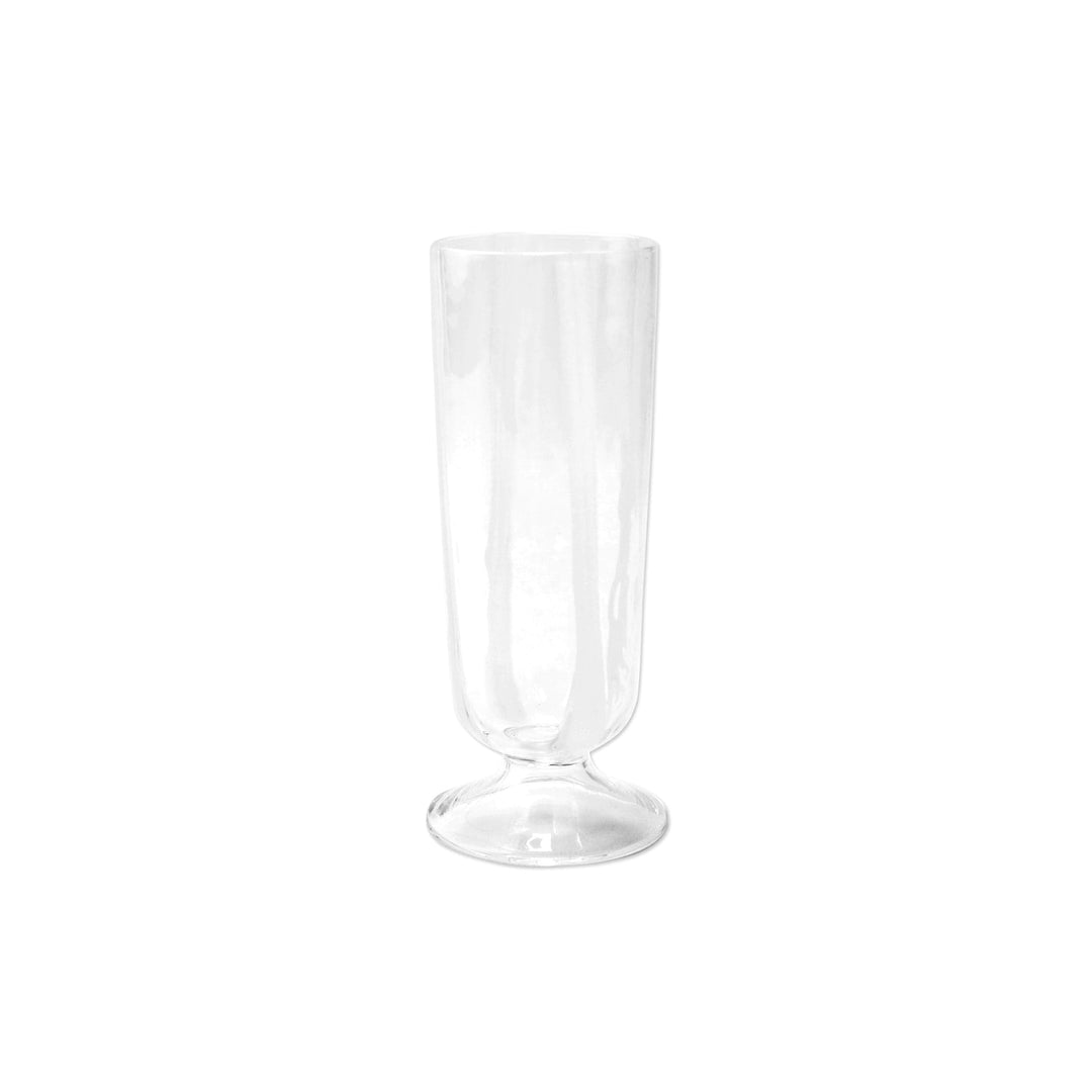 Stripe White Champagne Glass