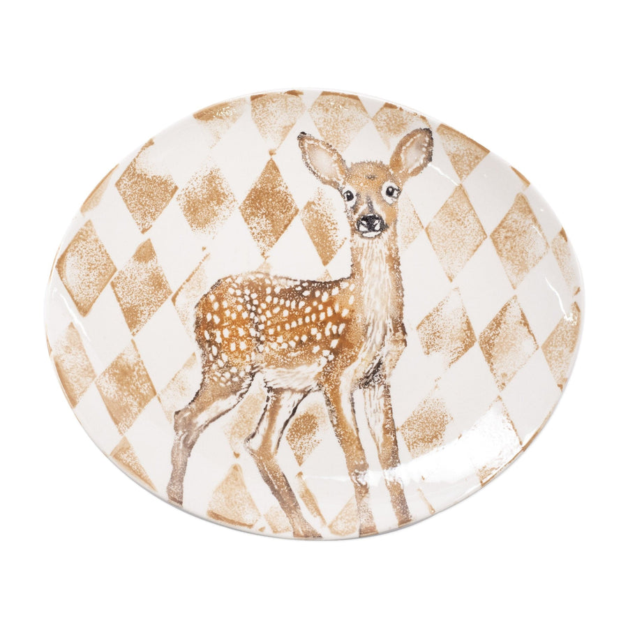 Into the Woods Doe Oval Platter by VIETRI