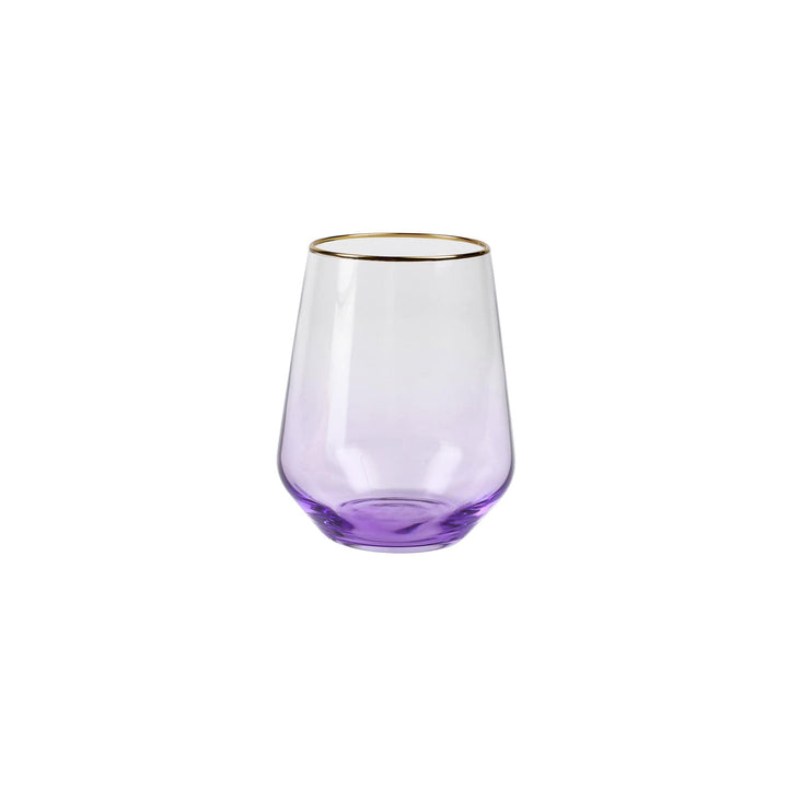 Rainbow Stemless Wine Glass