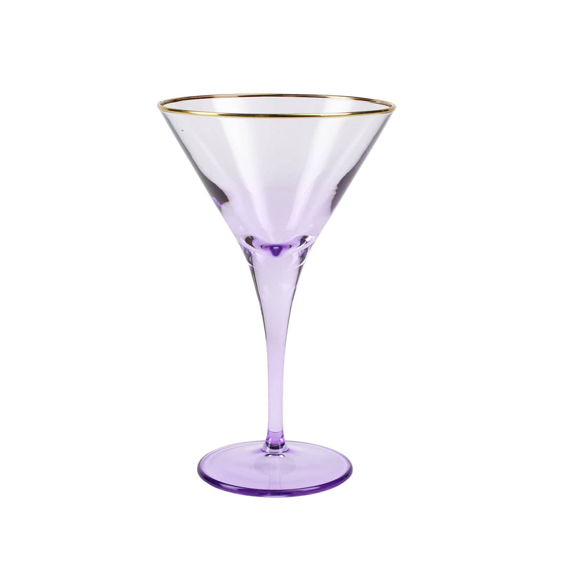 Vietri Rainbow Modern Classic Assorted Martini Glass - Set of 4