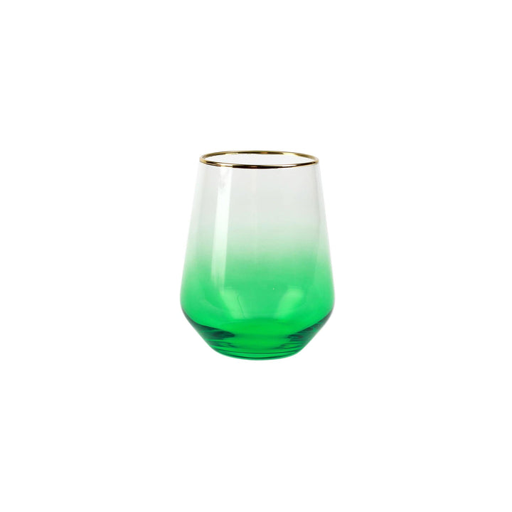 Rainbow Stemless Wine Glass