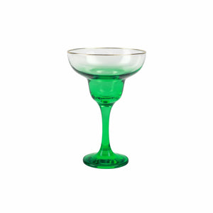 Rainbow Emerald Margarita Glass