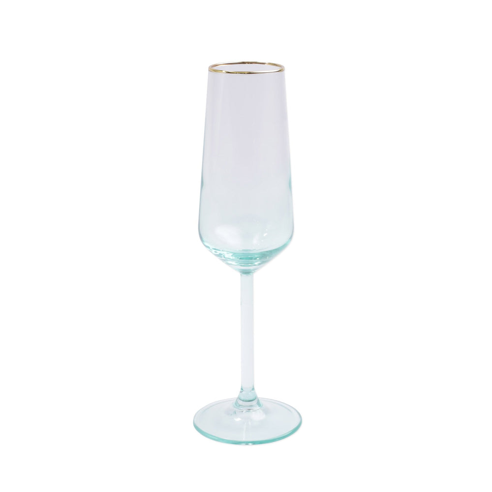 Rainbow Green Champagne Flute by VIETRI