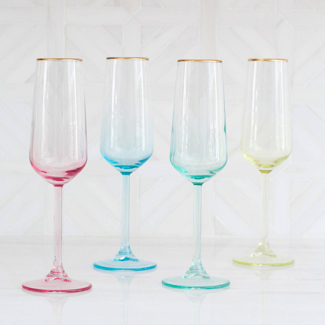 Rainbow Champagne Flute