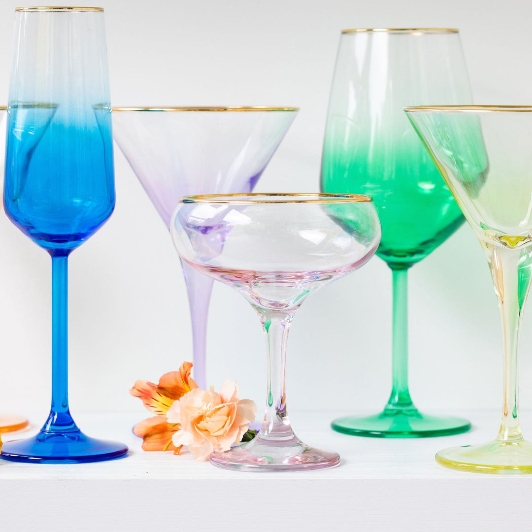 Rainbow Coupe Champagne Glass