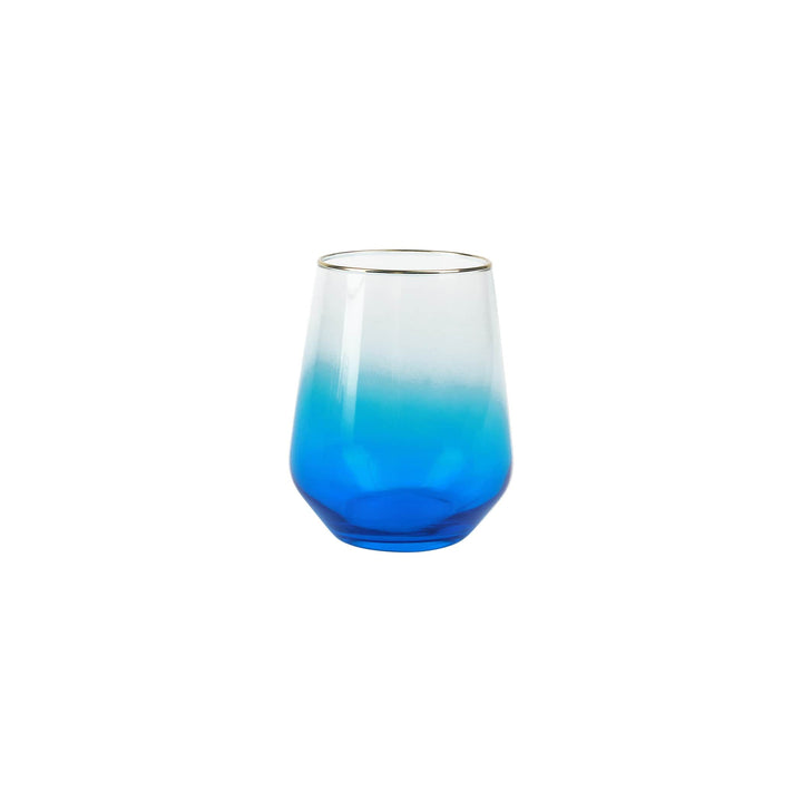 Rainbow Sapphire Stemless Wine Glass