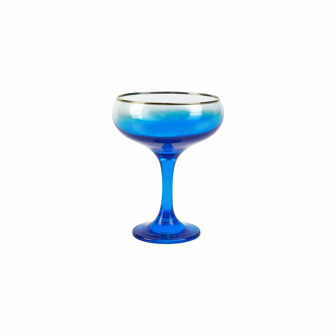 Rainbow Sapphire Coupe Champagne Glass