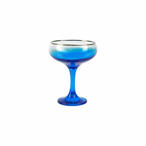 Rainbow Sapphire Coupe Champagne Glass