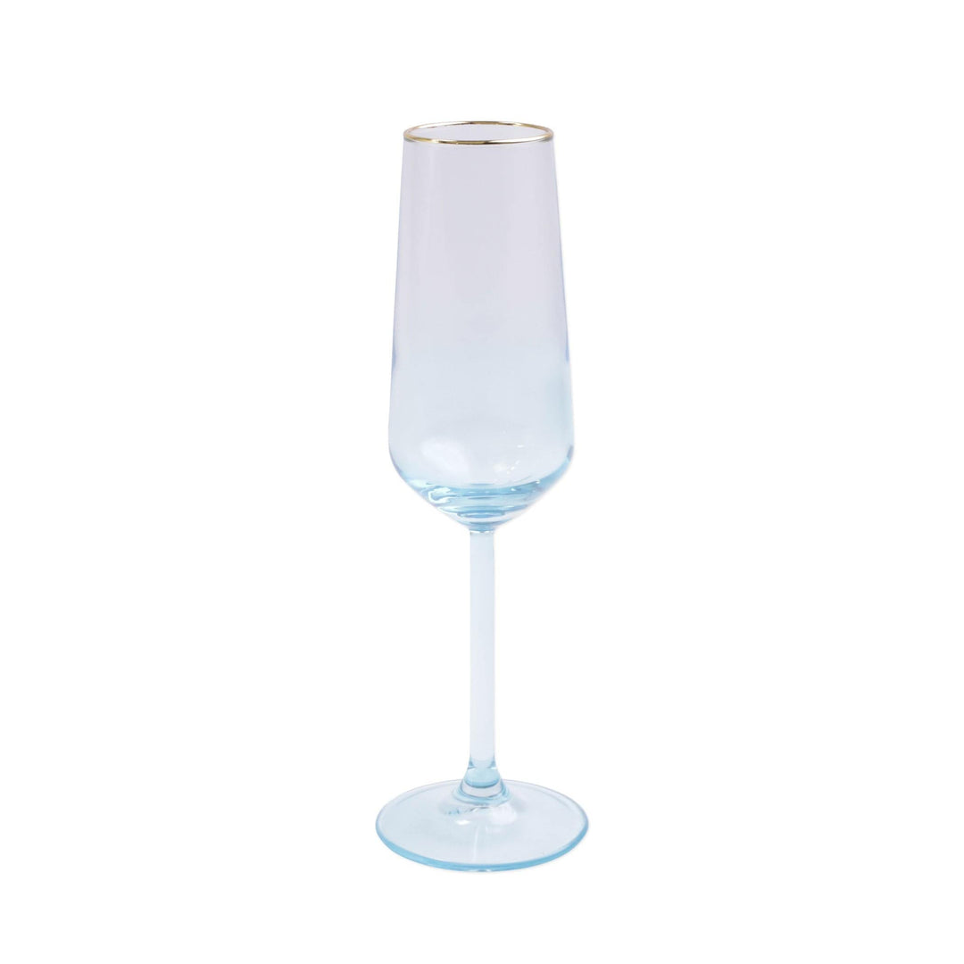 Rainbow Turquoise Champagne Flute by VIETRI