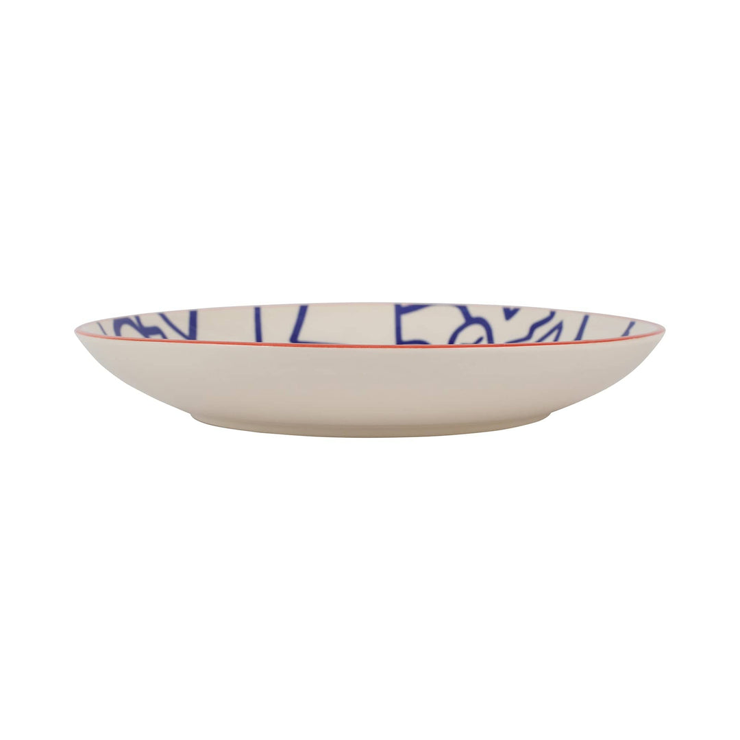 Moda Faces Round Shallow Bowl