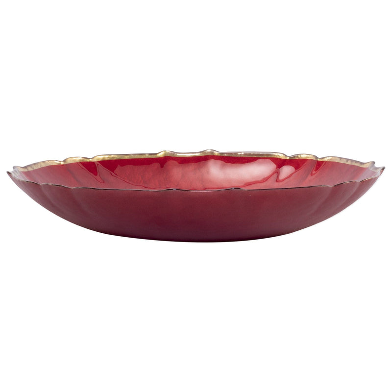 Baroque Glass Large Bowl