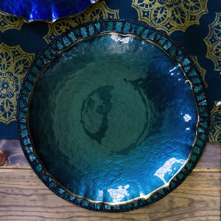 Baroque Glass Large Bowl