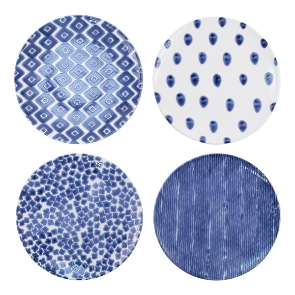 Santorini Assorted Dinner Plates - Set of 4 by VIETRI