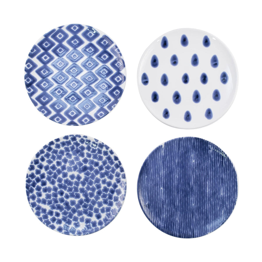 Santorini Assorted Salad Plates - Set of 4 by VIETRI