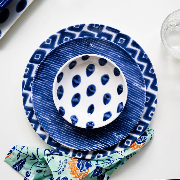 Santorini Stripe Salad Plate