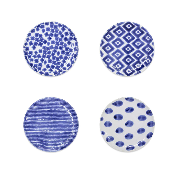 Santorini Assorted Cocktail Plates - Set of 4 by VIETRI